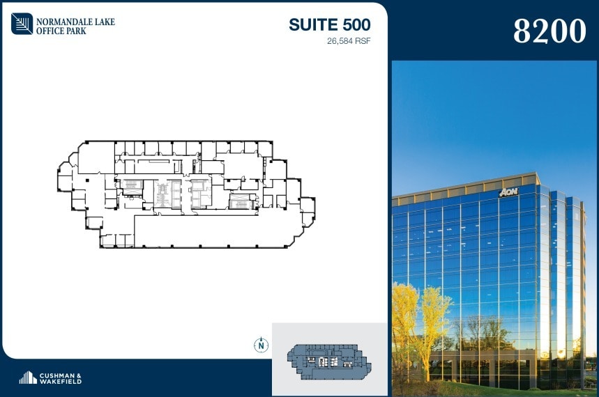 8000-8500 Normandale Lake Blvd, Bloomington, MN à louer Plan d’étage– Image 1 sur 2