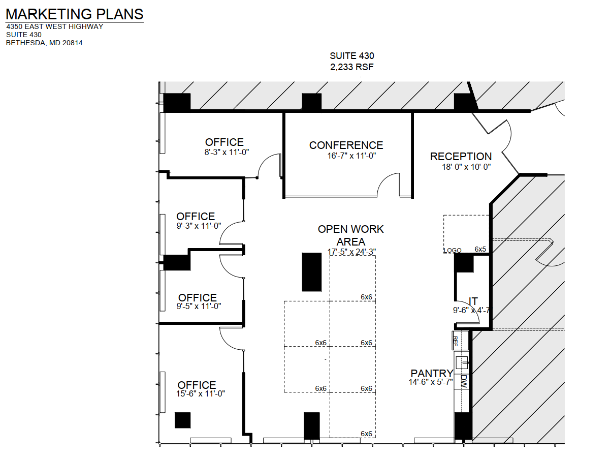 4340 East-West Hwy, Bethesda, MD à louer Plan d’étage– Image 1 sur 1