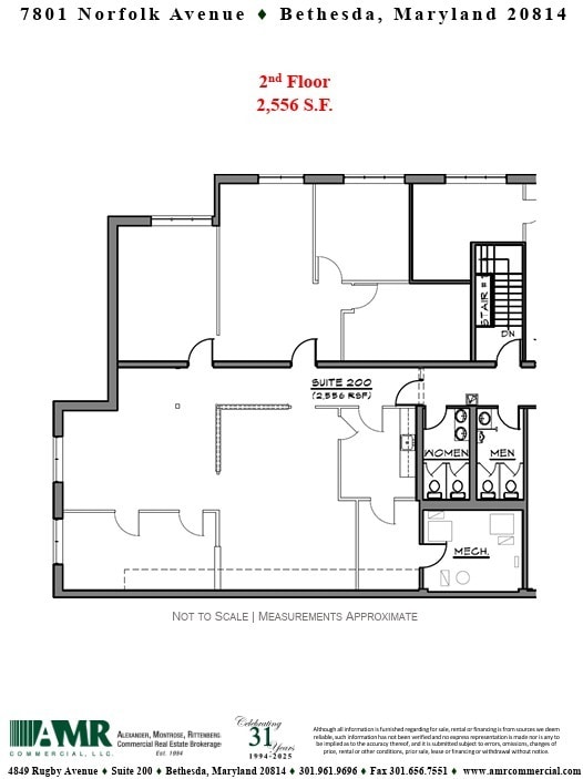 7801 Norfolk Ave, Bethesda, MD à louer Plan d’étage– Image 1 sur 1