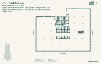 777 Third Ave, New York, NY à louer Plan d’étage– Image 1 sur 1