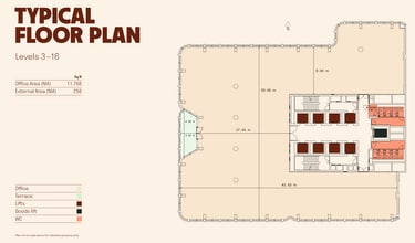 220 Blackfriars Rd, Londres à louer Plan d’étage type– Image 1 sur 1