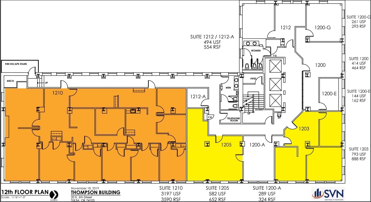 20 E 5th St, Tulsa, OK à louer Plan d’étage– Image 1 sur 1