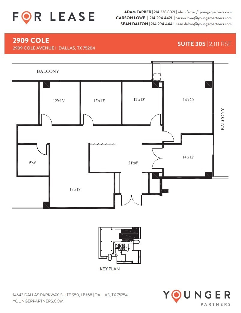 2909 Cole Ave, Dallas, TX à louer Plan d’étage– Image 1 sur 1