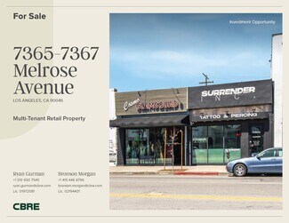 Plus de détails pour 7365 Melrose Ave, Los Angeles, CA - Local commercial à vendre
