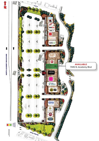 7325-7595 N Academy Blvd, Colorado Springs, CO à louer - Plan de site – Image 2 sur 14