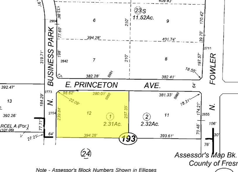 2754 Business Park Ave, Fresno, CA à louer - Plan cadastral – Image 2 sur 5