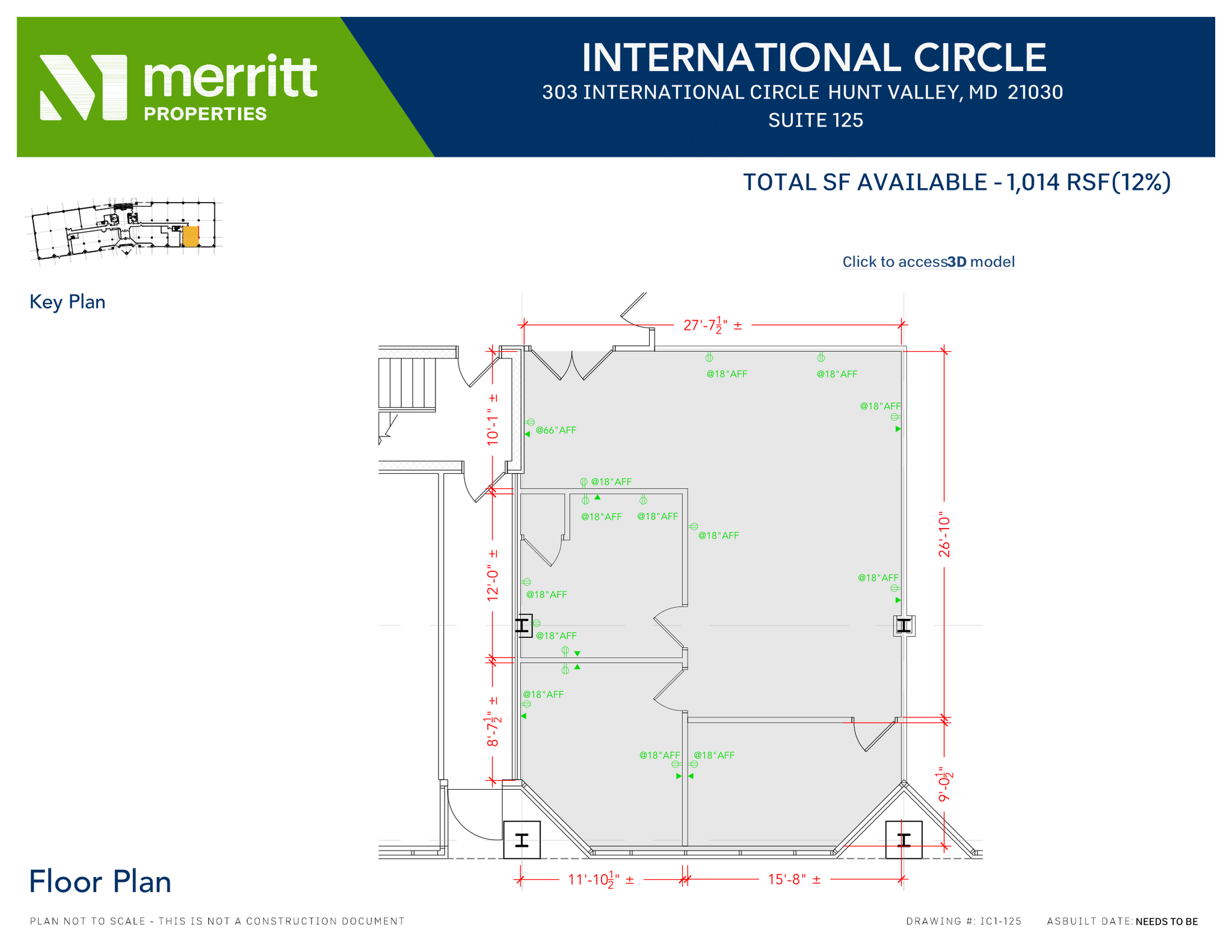 303 International Cir, Hunt Valley, MD à louer Plan d’étage– Image 1 sur 1