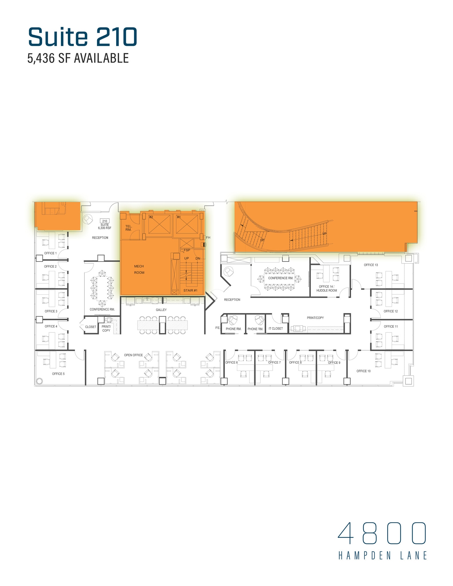 4800 Hampden Ln, Bethesda, MD à louer Plan d’étage– Image 1 sur 1