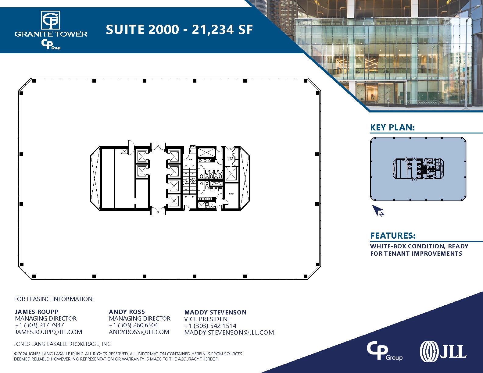 1099 18th St, Denver, CO à louer Plan d’étage– Image 1 sur 3