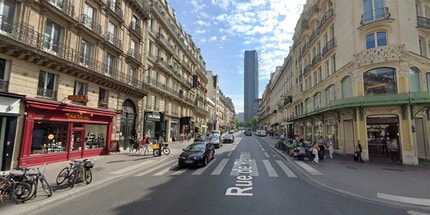 Paris, PAR - Vue aérienne vue de carte