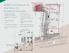30400 Commerce Ct, Murrieta, CA à louer Plan d’étage– Image 1 sur 1