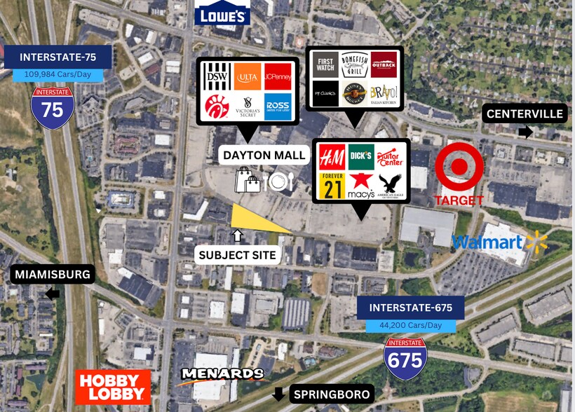 8950 Mall Ring Rd, Dayton, OH à vendre - Aérien – Image 1 sur 2