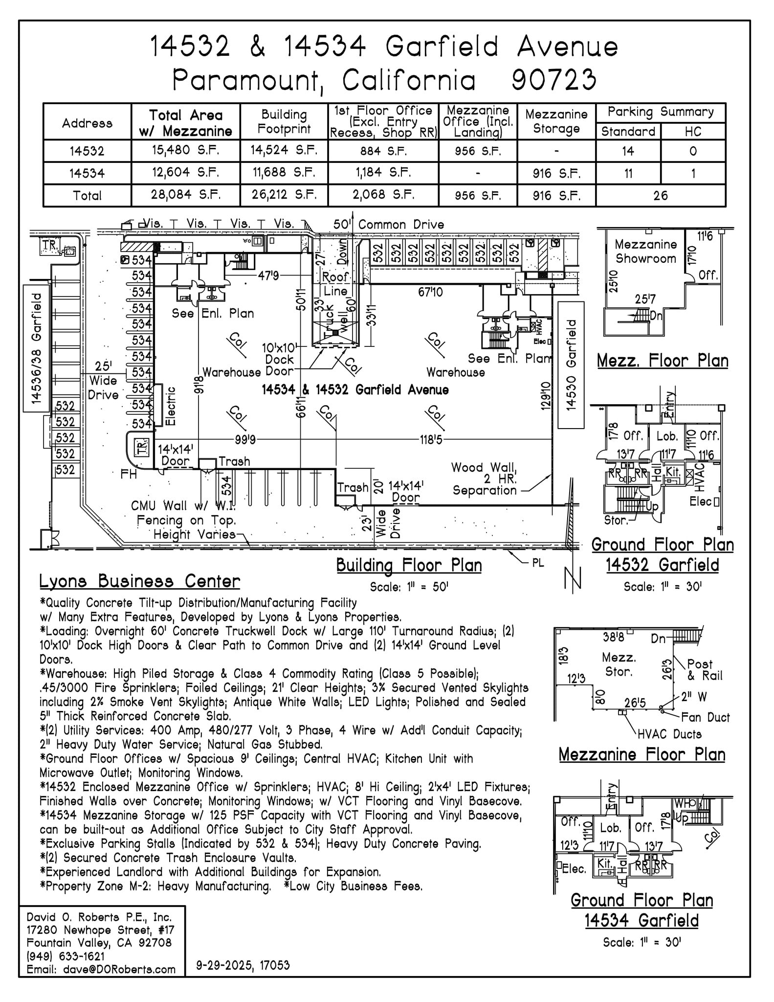 14512-14518 Garfield Ave, Paramount, CA à louer Plan de site– Image 1 sur 2