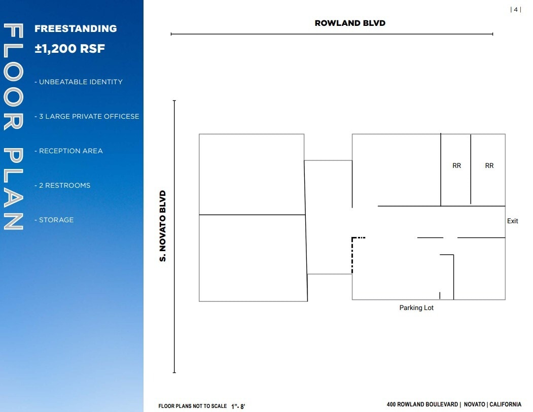 400 Rowland Blvd, Novato, CA à louer Plan d’étage– Image 1 sur 1