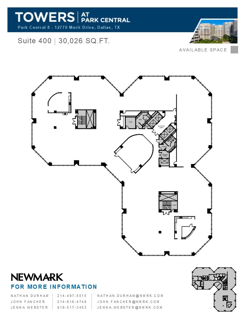 12750 Merit Dr, Dallas, TX à louer Plan d’étage– Image 1 sur 2