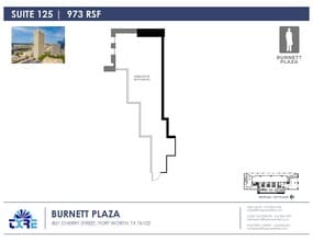 801 Cherry St, Fort Worth, TX à louer Plan d’étage– Image 1 sur 1