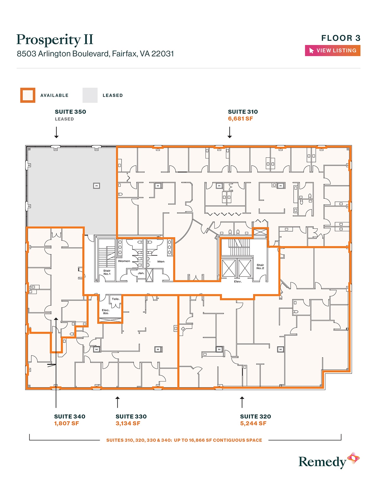 8501 Arlington Blvd, Merrifield, VA à louer Plan d’étage– Image 1 sur 1