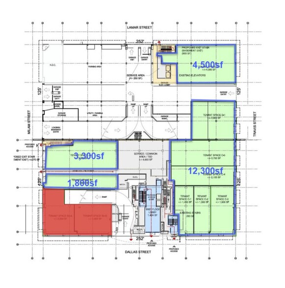 811 Dallas St, Houston, TX à louer - Plan de site – Image 1 sur 5