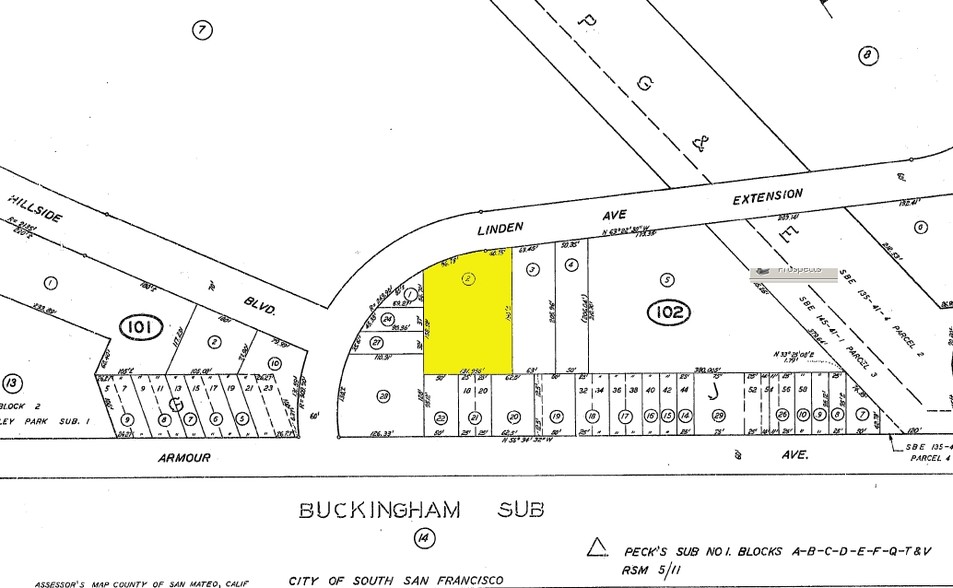 930 Linden Ave, South San Francisco, CA à louer - Plan cadastral – Image 2 sur 6