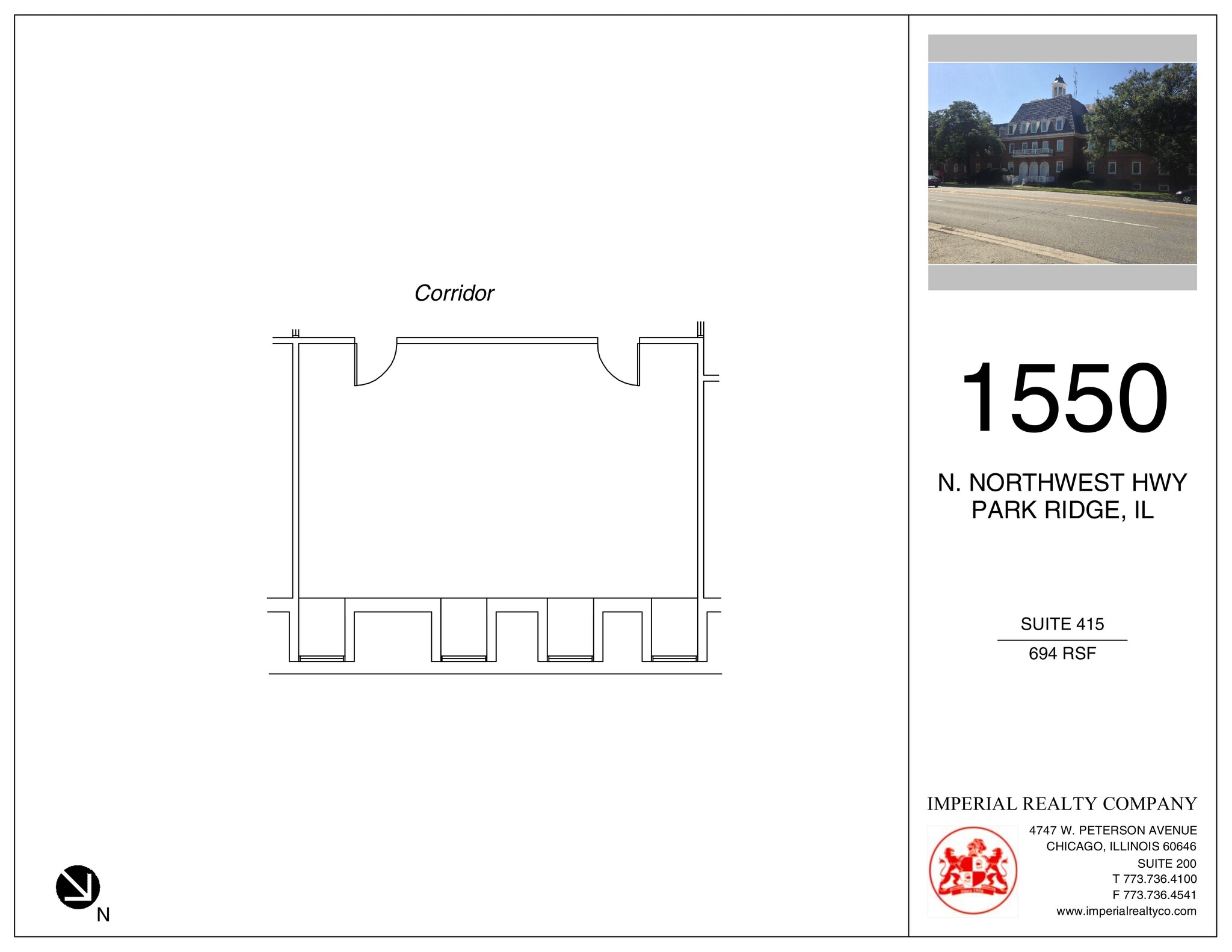 1550 N Northwest Hwy, Park Ridge, IL à louer Plan de site– Image 1 sur 1