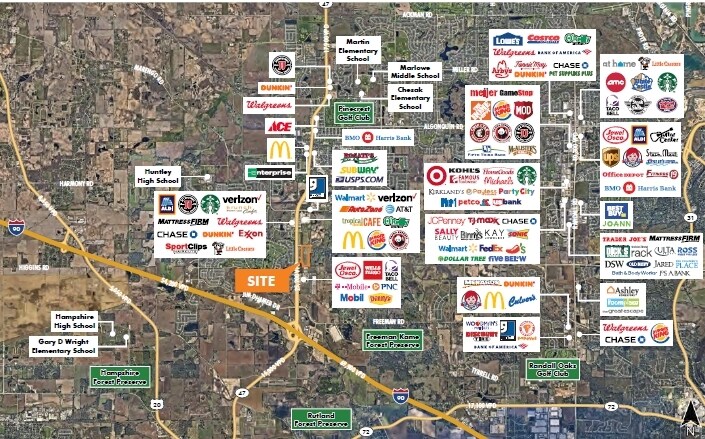 SEC Route 47 & Powers Rd, Huntley, IL à vendre - Aérien – Image 2 sur 2