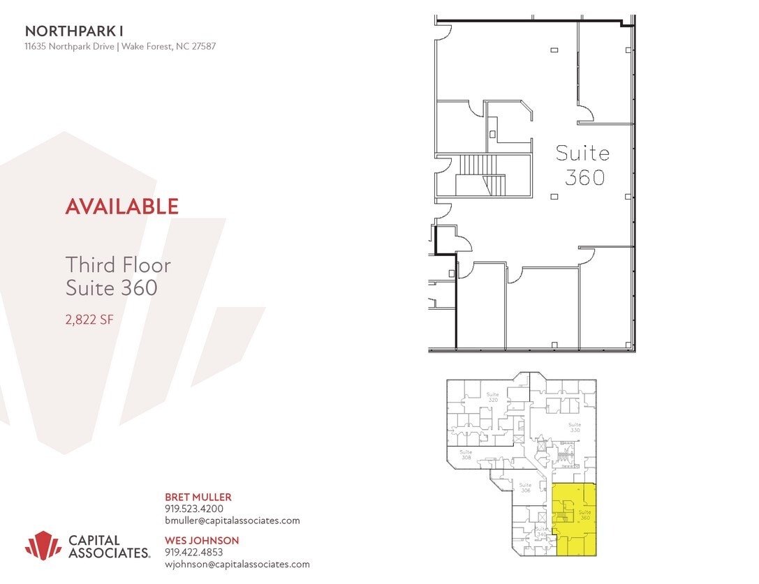 11635 Northpark Dr, Wake Forest, NC à louer Plan d’étage– Image 1 sur 1