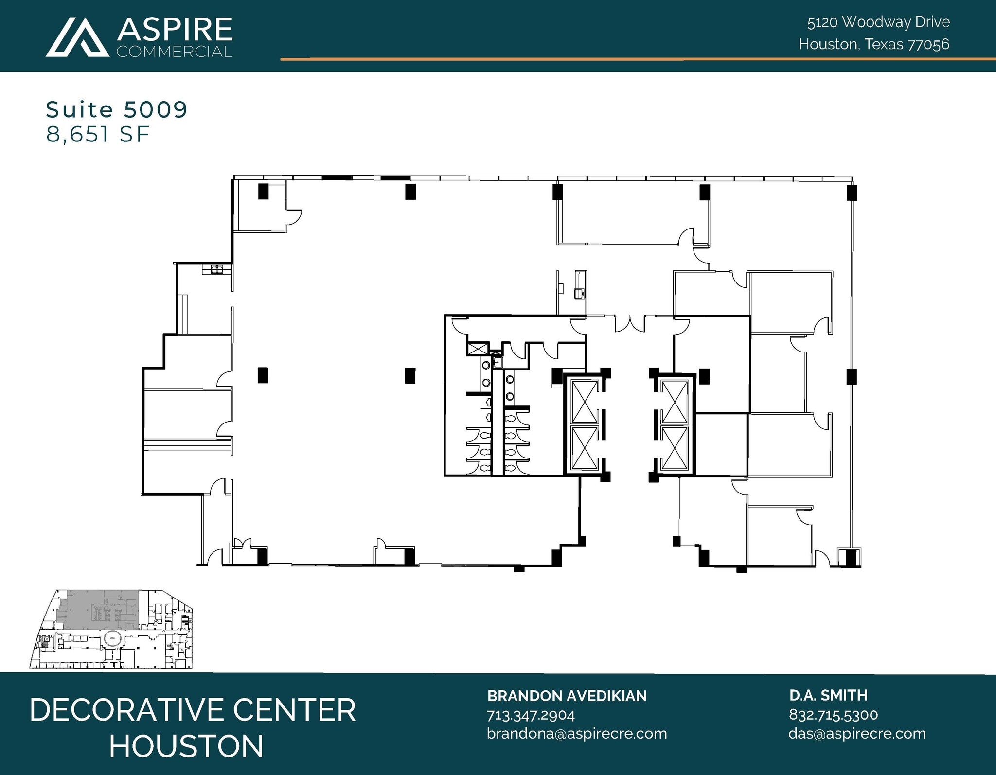 5120 Woodway Dr, Houston, TX à louer Plan d’étage– Image 1 sur 1