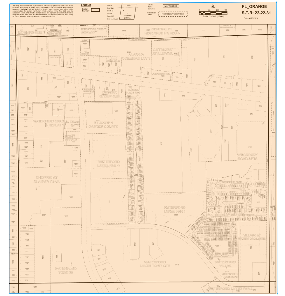 11602 Iroquois Trl, Orlando, FL à vendre Plan cadastral– Image 1 sur 2
