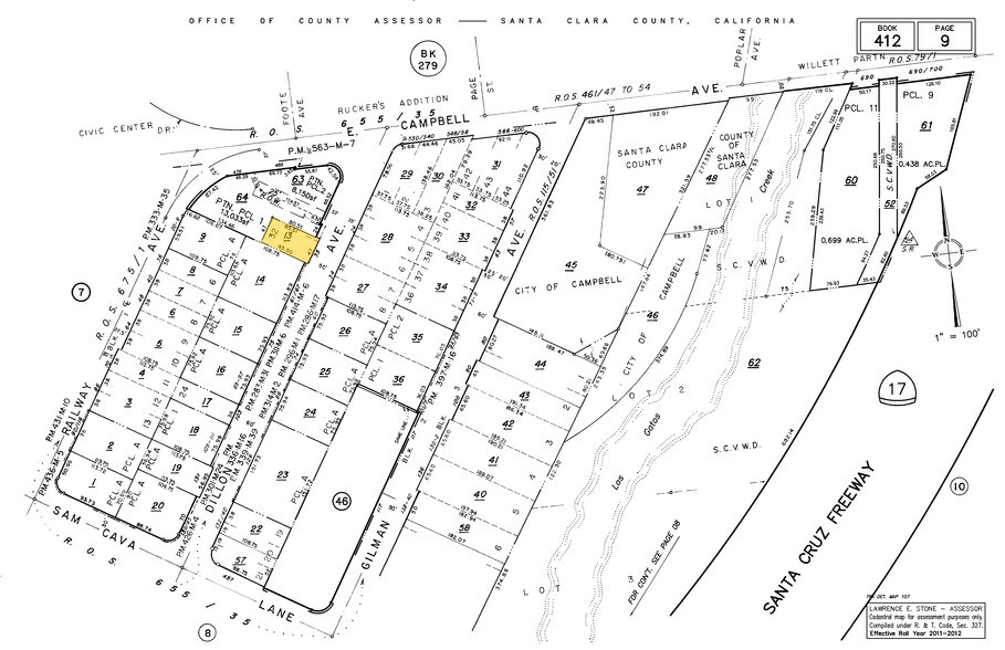 35 Dillon Ave, Campbell, CA à vendre - Plan cadastral – Image 2 sur 5
