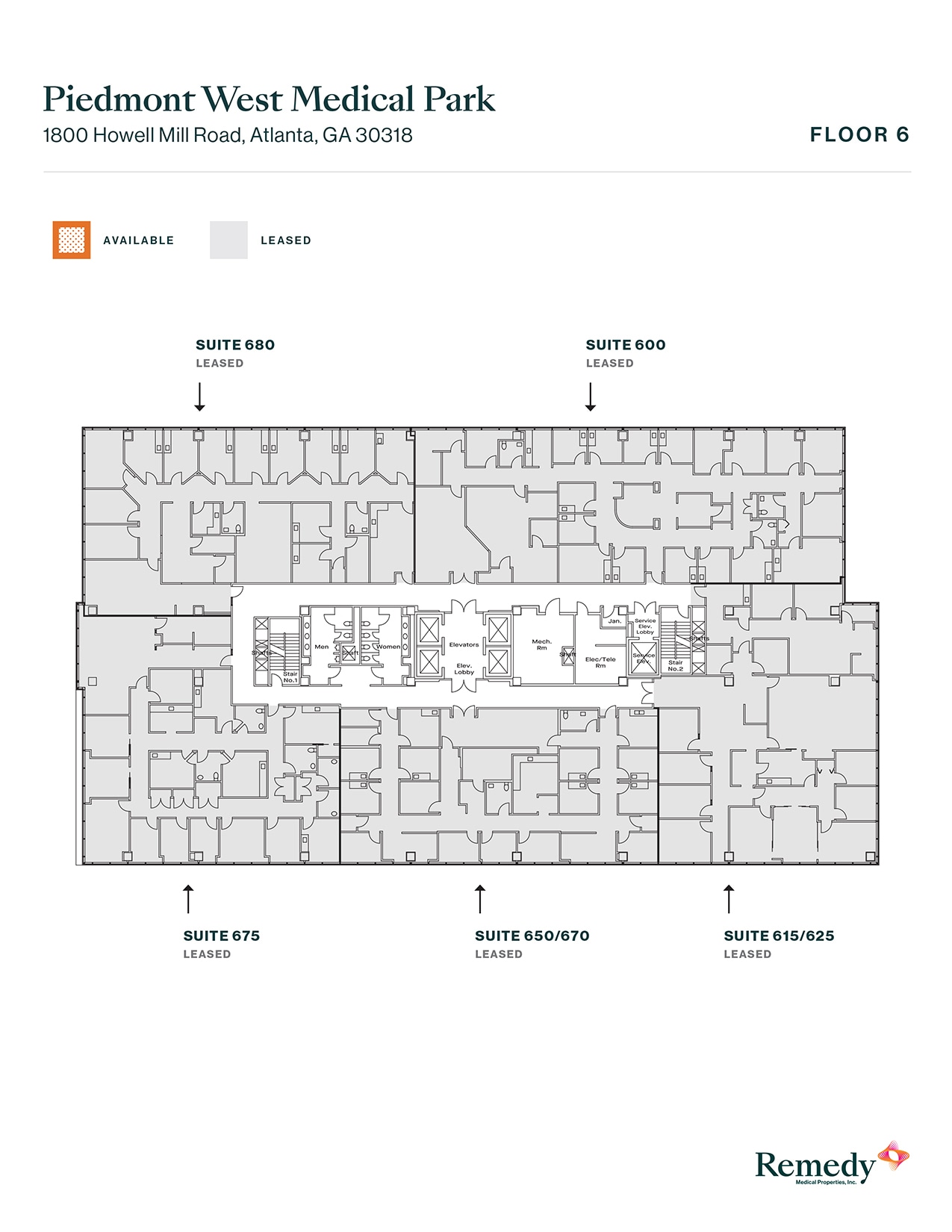 1800 Howell Mill Rd, Atlanta, GA à louer Plan d’étage– Image 1 sur 1