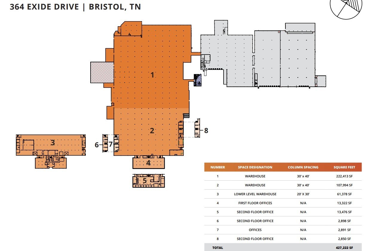 364 Exide Dr, Bristol, TN à louer Plan d’étage– Image 1 sur 1