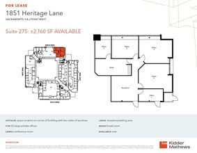 1851 Heritage Ln, Sacramento, CA à louer Plan d’étage– Image 1 sur 1