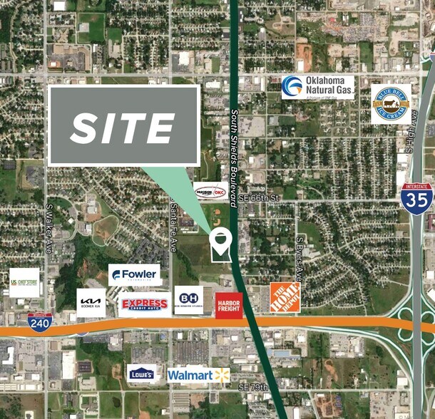 SE 69th St & S Shields Blvd, Oklahoma City, OK à vendre - Aérien – Image 2 sur 2