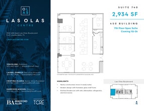 450 E Las Olas Blvd, Fort Lauderdale, FL à louer Plan d’étage– Image 1 sur 2