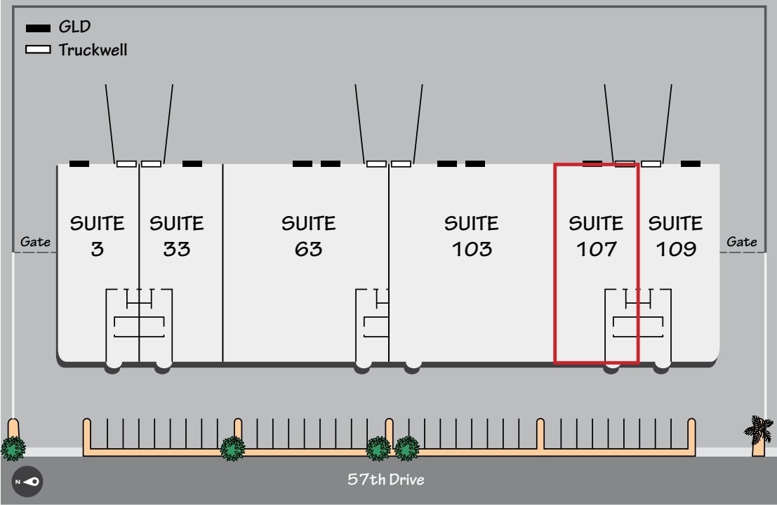101-109 S 57th Dr, Phoenix, AZ à louer Plan de site– Image 1 sur 1