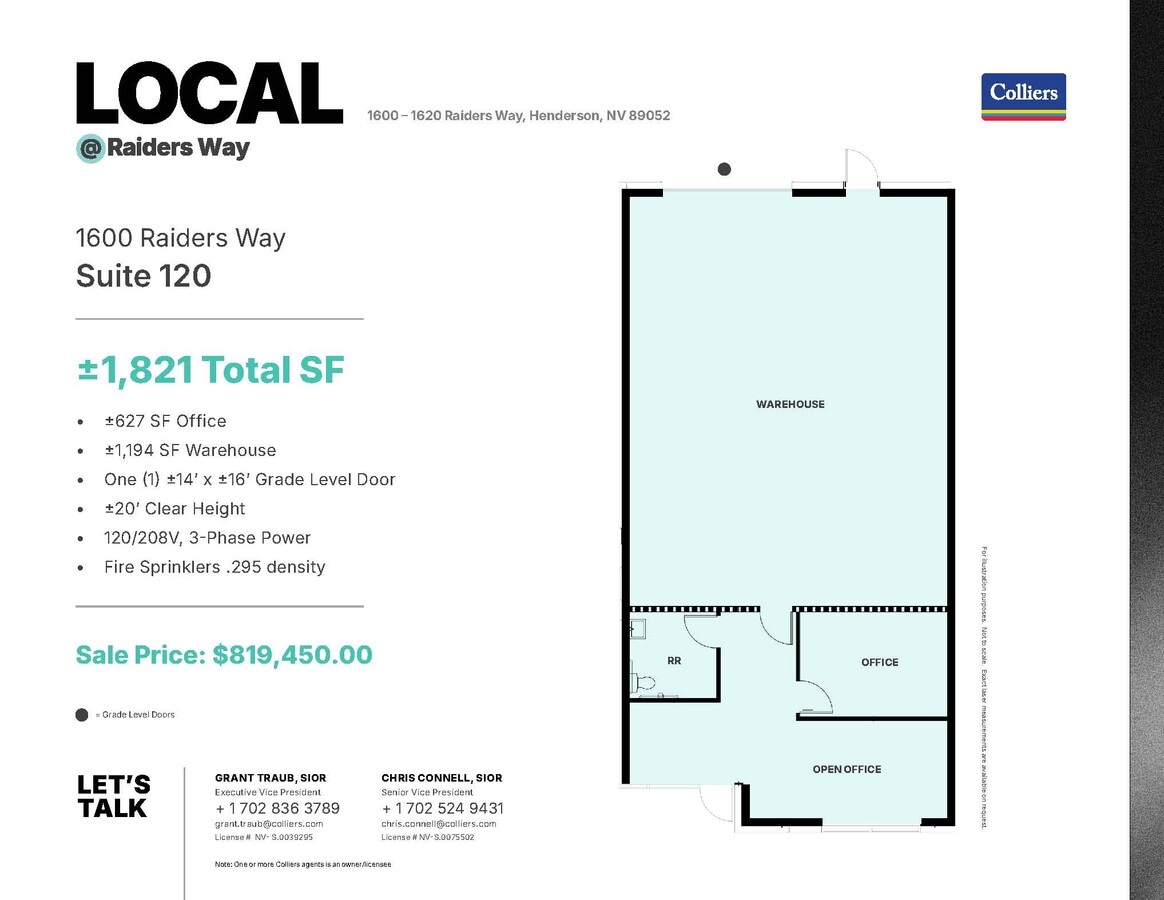 1600 Raiders Way, Henderson, NV 89052 - Lot 120 - - Plan d’étage - Image 1 of 1