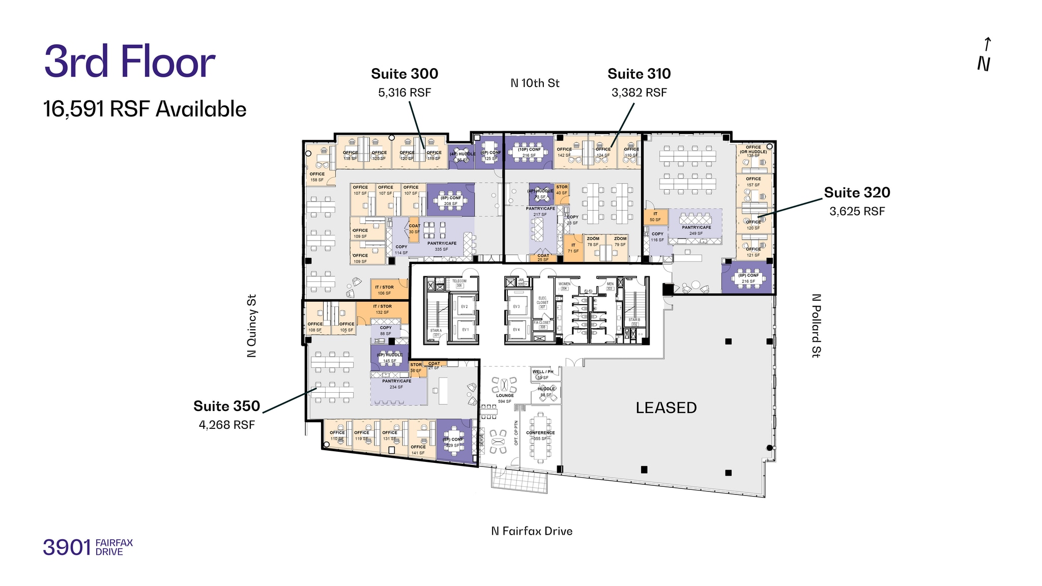 3901 N Fairfax Dr, Arlington, VA à louer Plan d’étage– Image 1 sur 1