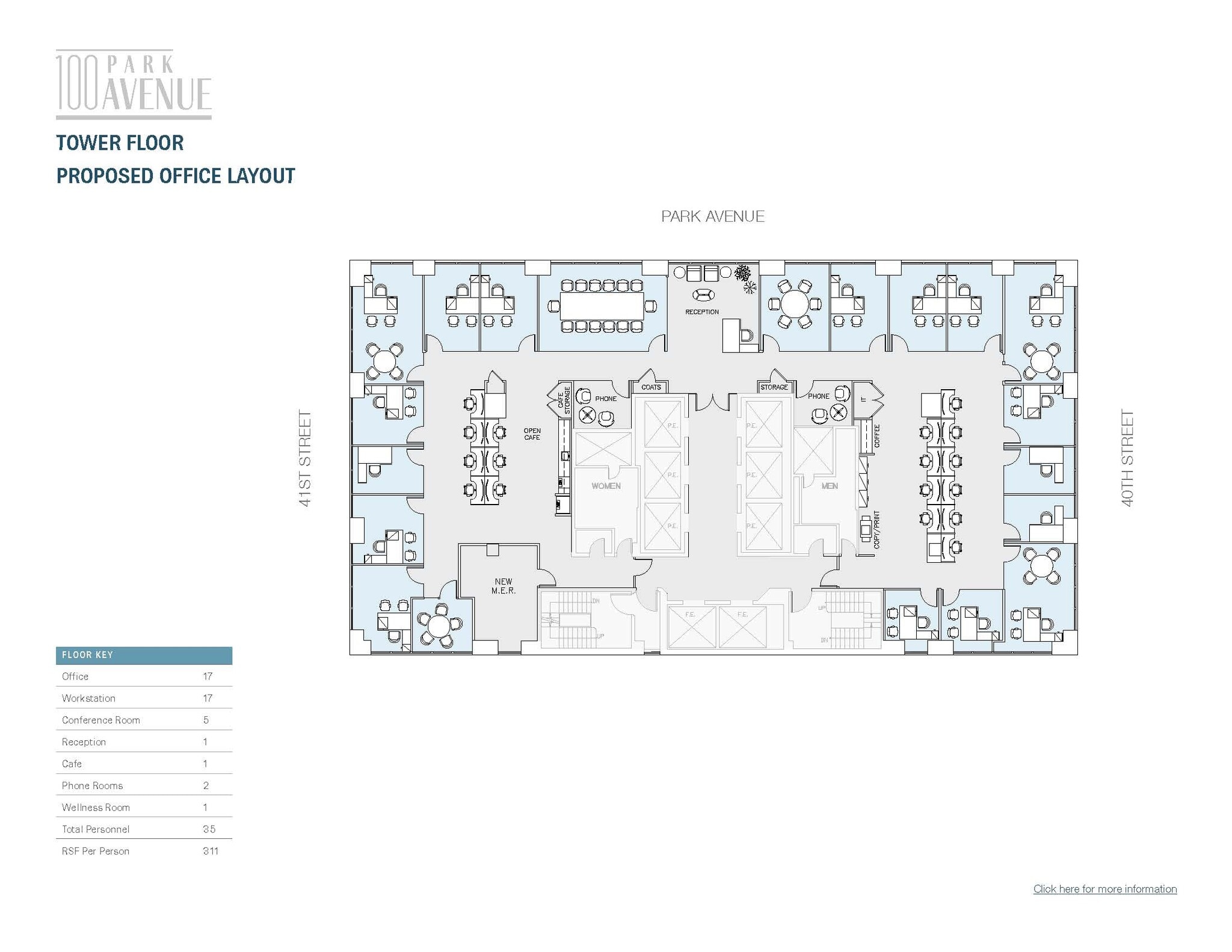 100 Park Ave, New York, NY à louer Plan d’étage– Image 1 sur 9