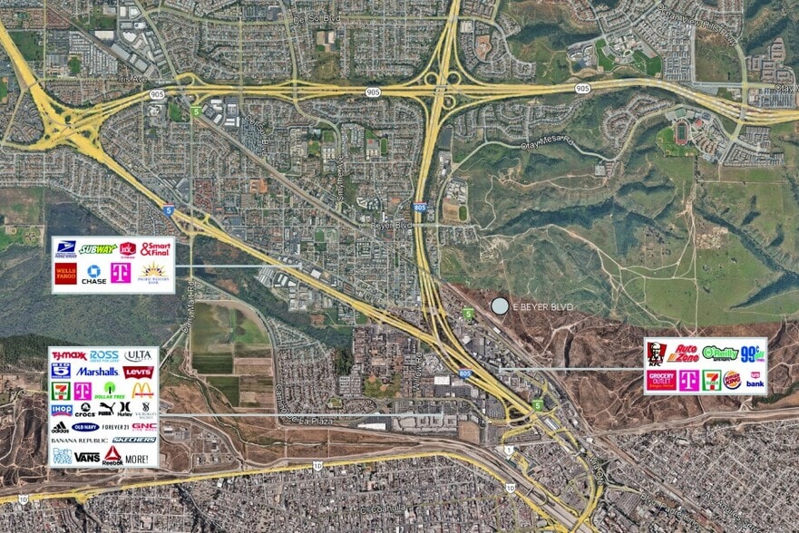 E Beyer Blvd, San Ysidro, CA à vendre - Aérien – Image 3 sur 6