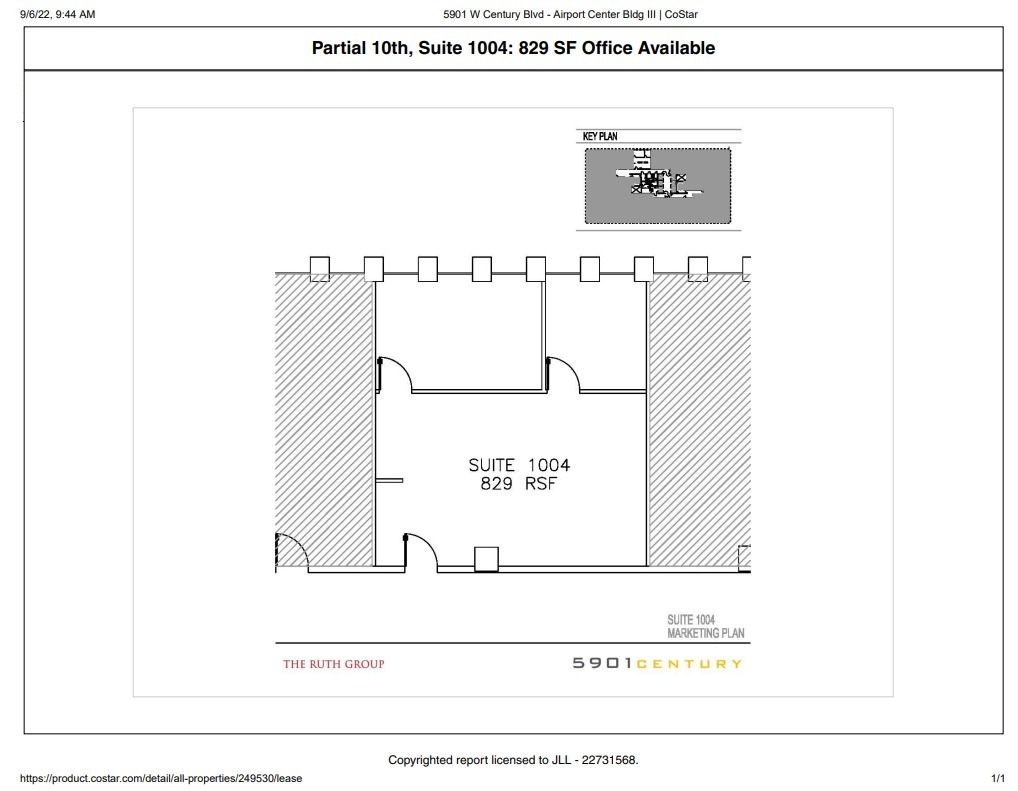 5901 W Century Blvd, Los Angeles, CA à louer Plan d’étage– Image 1 sur 1