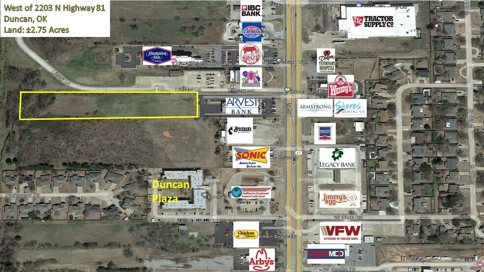 2203 N Highway 81, Duncan, OK à vendre - Photo de l’immeuble – Image 1 sur 2