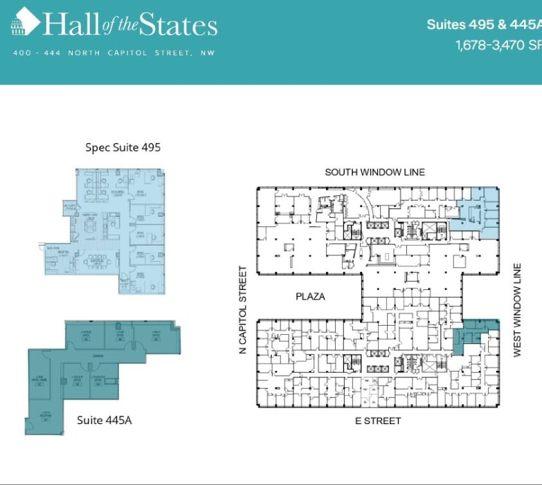 400-444 N Capitol St NW, Washington, DC à louer Plan d’étage– Image 1 sur 1