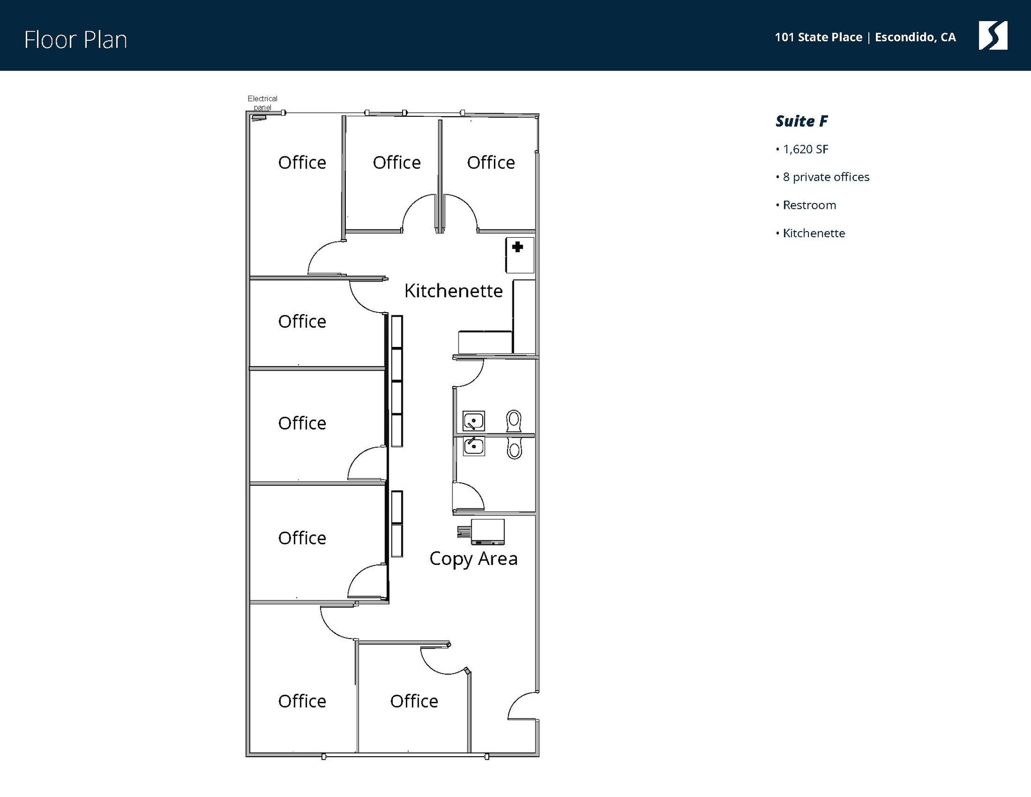 101-109 State Pl, Escondido, CA à louer Plan d’étage– Image 1 sur 1