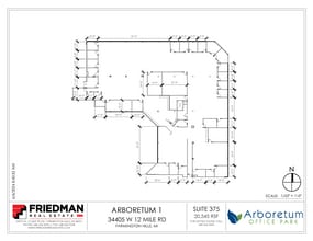 34505 W 12 Mile Rd, Farmington Hills, MI à louer Plan d’étage– Image 1 sur 2
