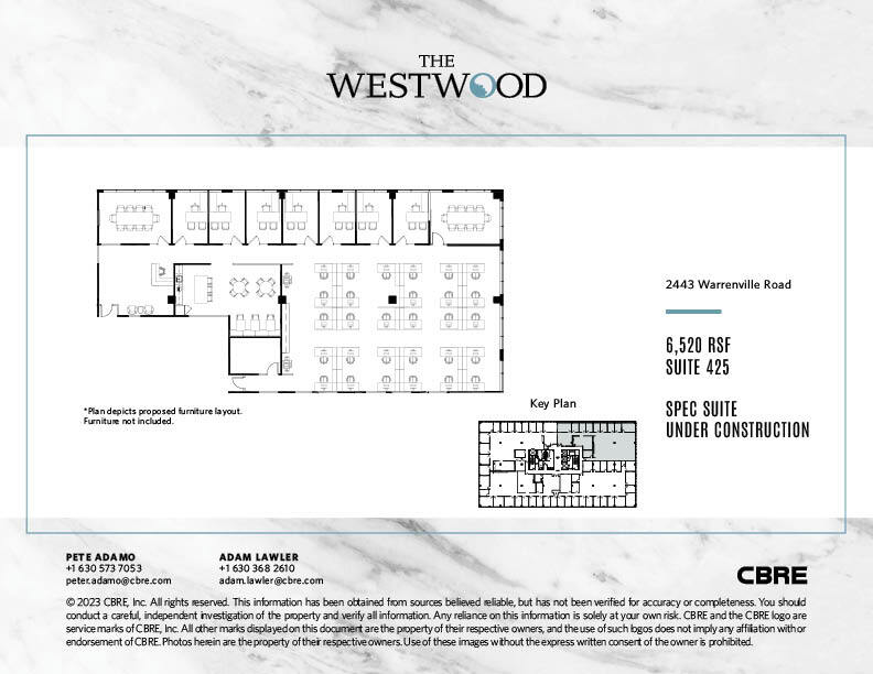 2443 Warrenville Rd, Lisle, IL à louer Plan d’étage– Image 1 sur 1