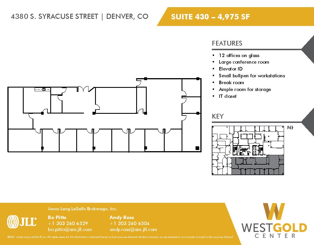 4380 S Syracuse St, Denver, CO à louer Plan d’étage– Image 1 sur 1