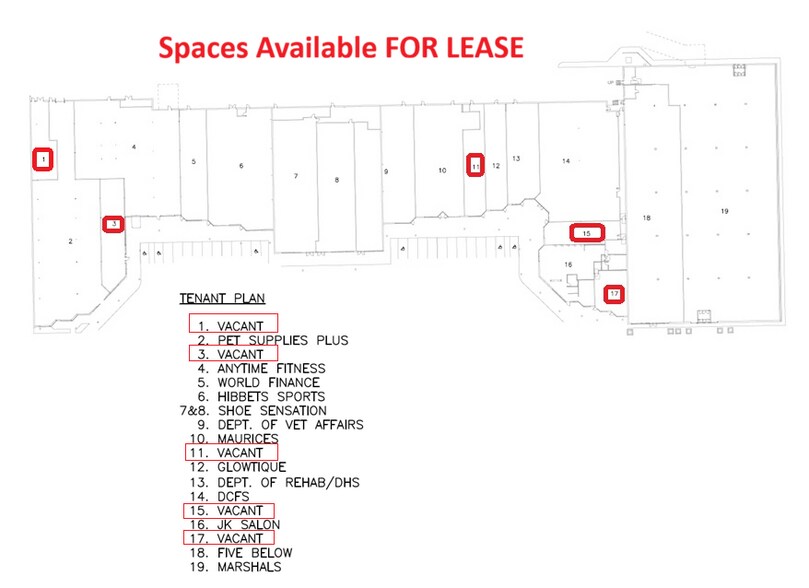 1810-1880 S West Ave, Freeport, IL à louer - Plan d’étage – Image 1 sur 10