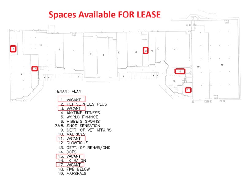 1810-1880 S West Ave, Freeport, IL à louer - Plan d’étage – Image 1 sur 10