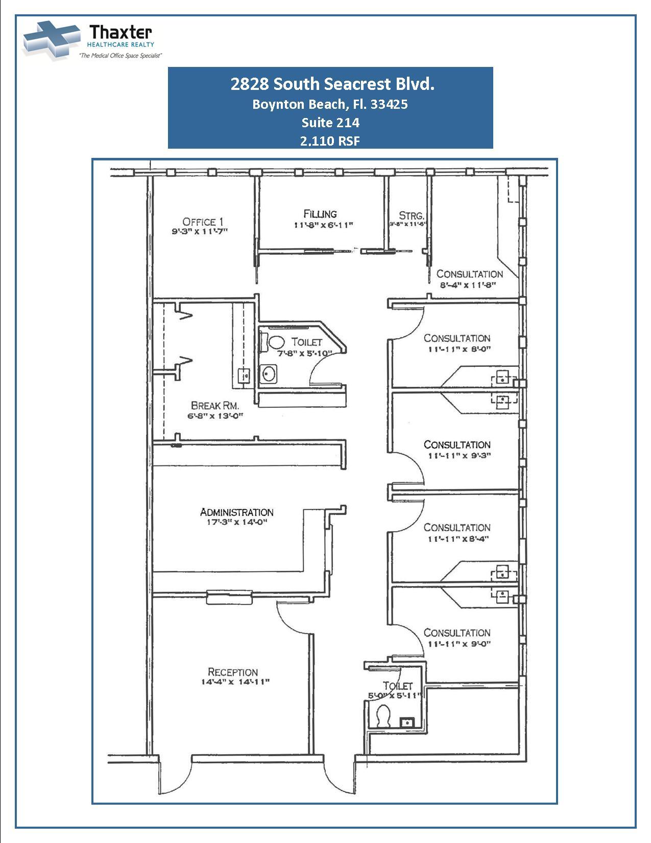 2828 S Seacrest Blvd, Boynton Beach, FL à louer Plan d’étage– Image 1 sur 1