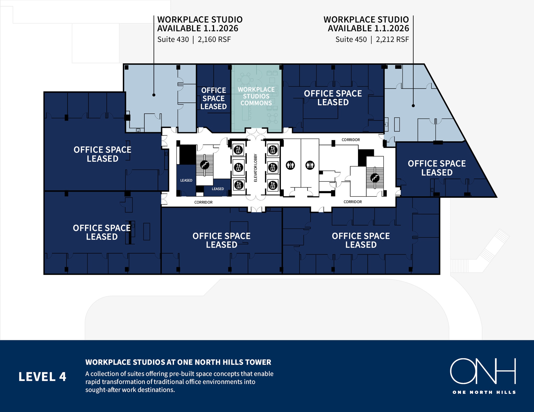 4000 Center At North Hills St, Raleigh, NC à louer Plan d’étage– Image 1 sur 3